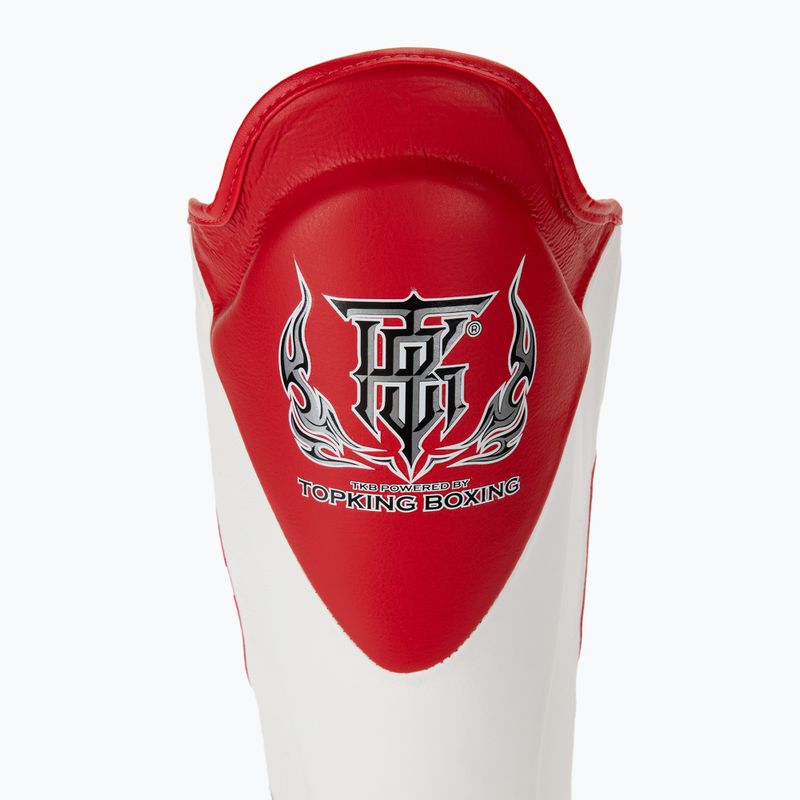 Top King Shin Guards tibia and foot protectors Blend white/red 5