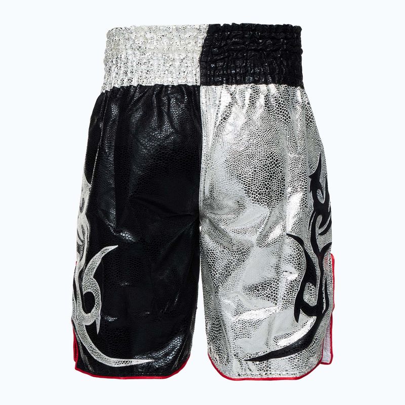 Top King Kickboxing training shorts black/white 2