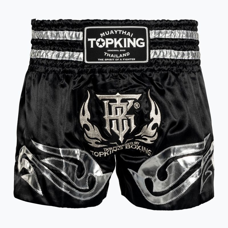 Top King Kickboxing training shorts black/silver