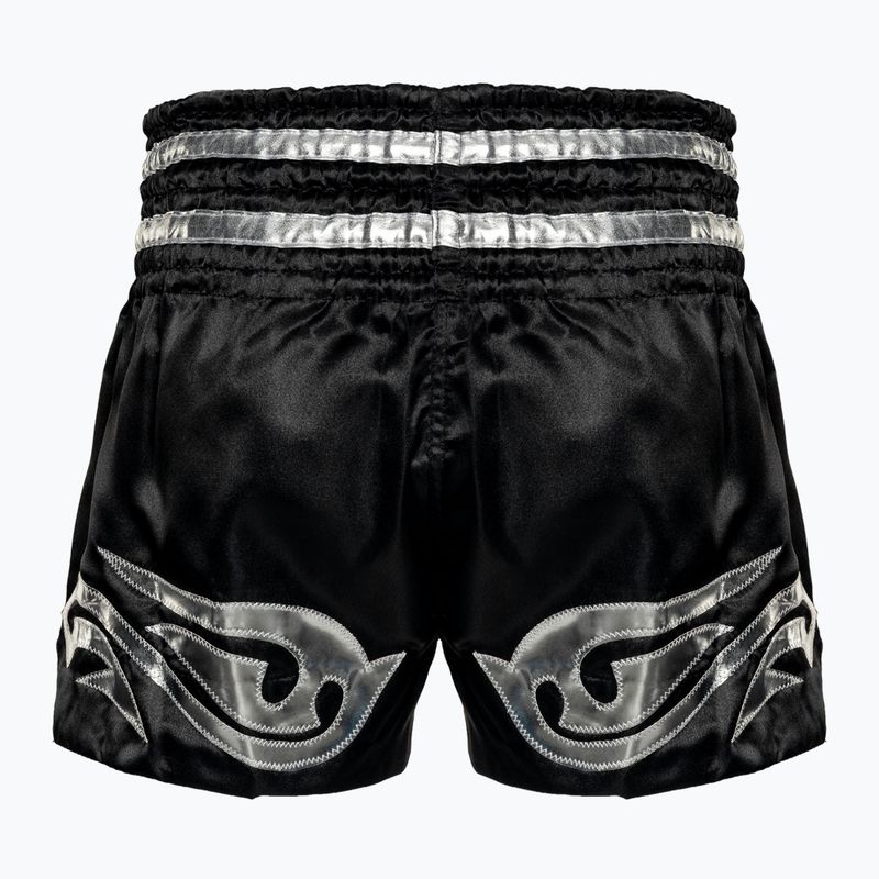 Top King Kickboxing training shorts black/silver 2