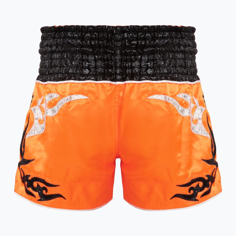 Top King Thai Boxing training shorts orange/black 2