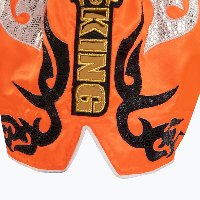 Top King Thai Boxing training shorts orange/black 3