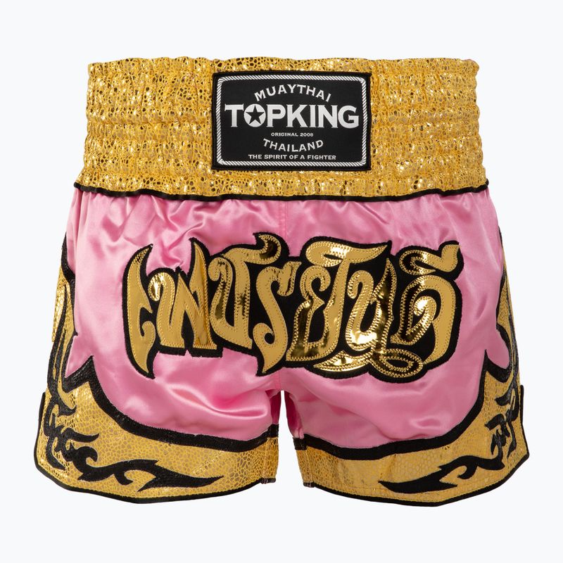 Top King Thai Boxing training shorts pink/gold