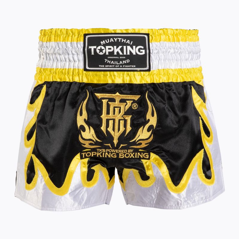 Top King Thai Boxing training shorts black/gold/white