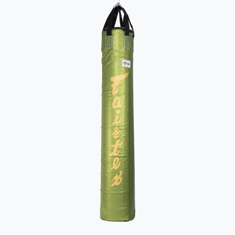 Fairtex 6FT Muaythai Banana Bag "Python Print" Collection boxing bag - unfilled green