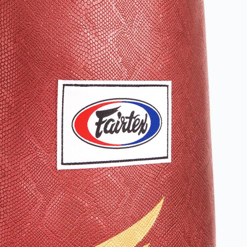 Fairtex 6FT Muaythai Banana Bag "Python Print" Collection boxing bag - filled red 2