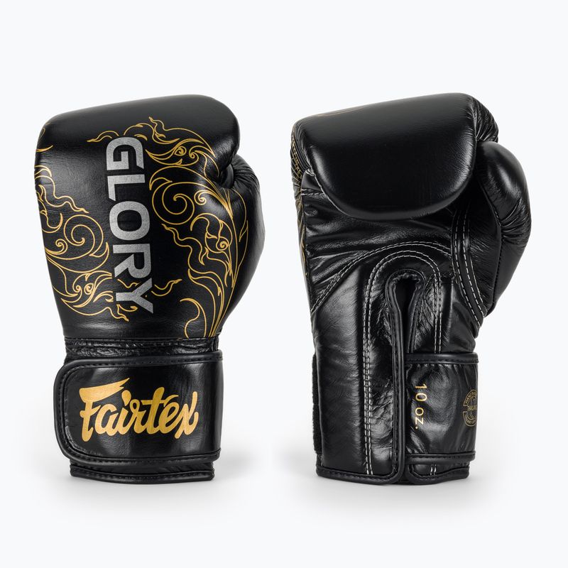 Fairtex Glory Kickboxing Competition Training Boxing Gloves black/gold