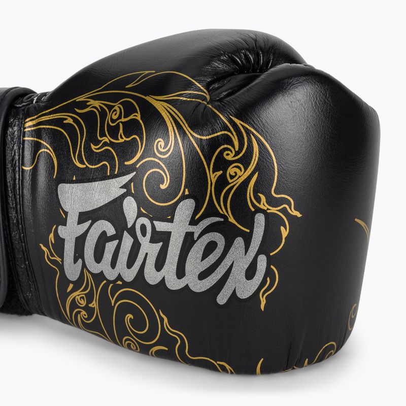 Fairtex Glory Kickboxing Competition Training Boxing Gloves black/gold 5