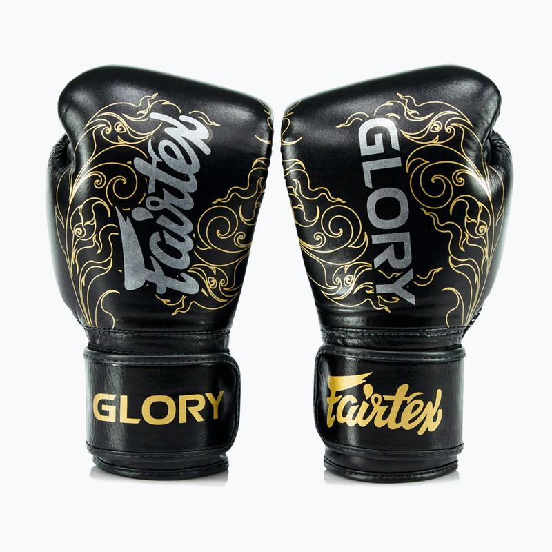 Fairtex Glory Kickboxing Competition Training Boxing Gloves black/gold