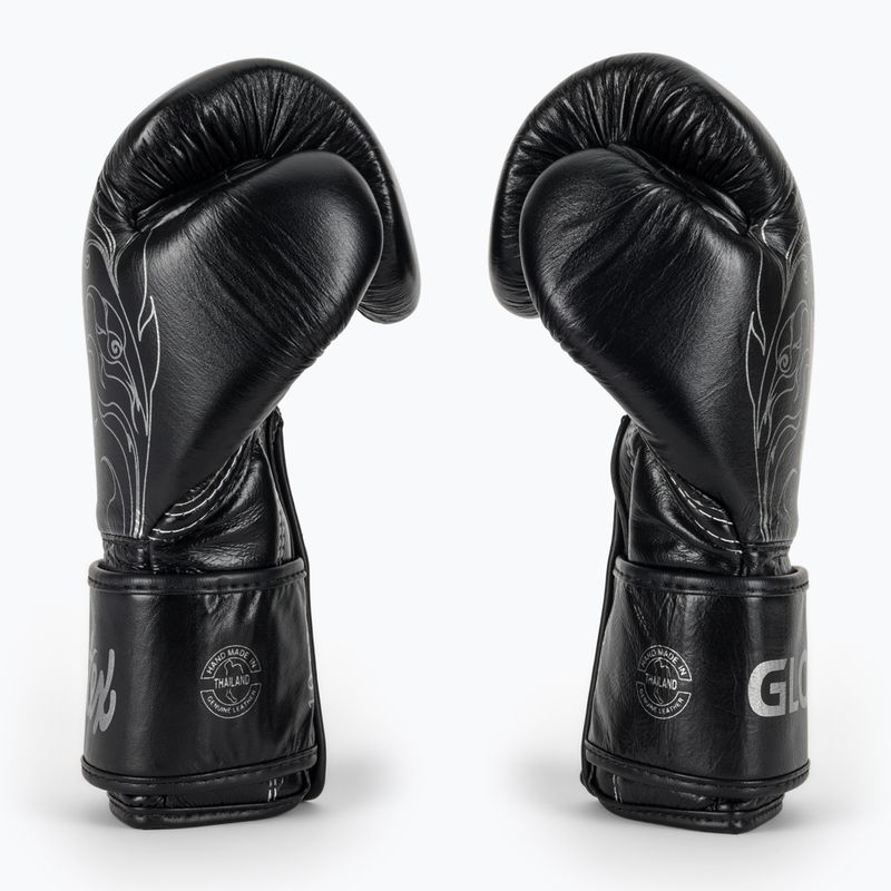 Fairtex Glory Kickboxing Competition Training Boxing Gloves black/silver 4