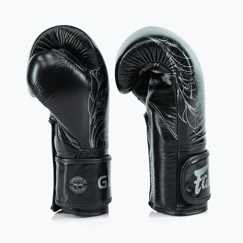 Fairtex Glory Kickboxing Competition Training Boxing Gloves black/silver 3