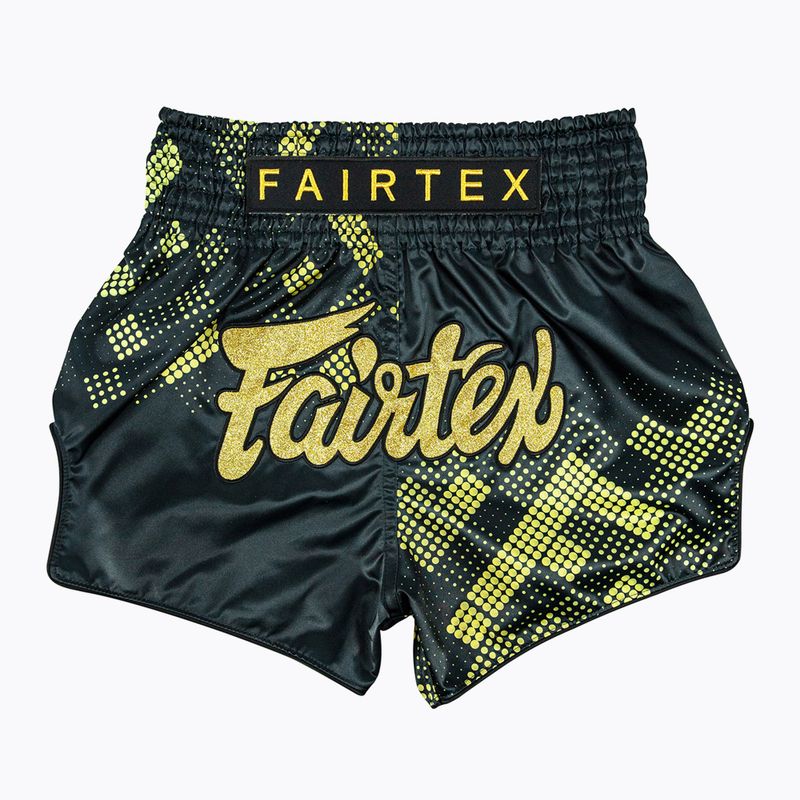 Fairtex Muay Thai S1931 Heart of Gold black/gold training shorts