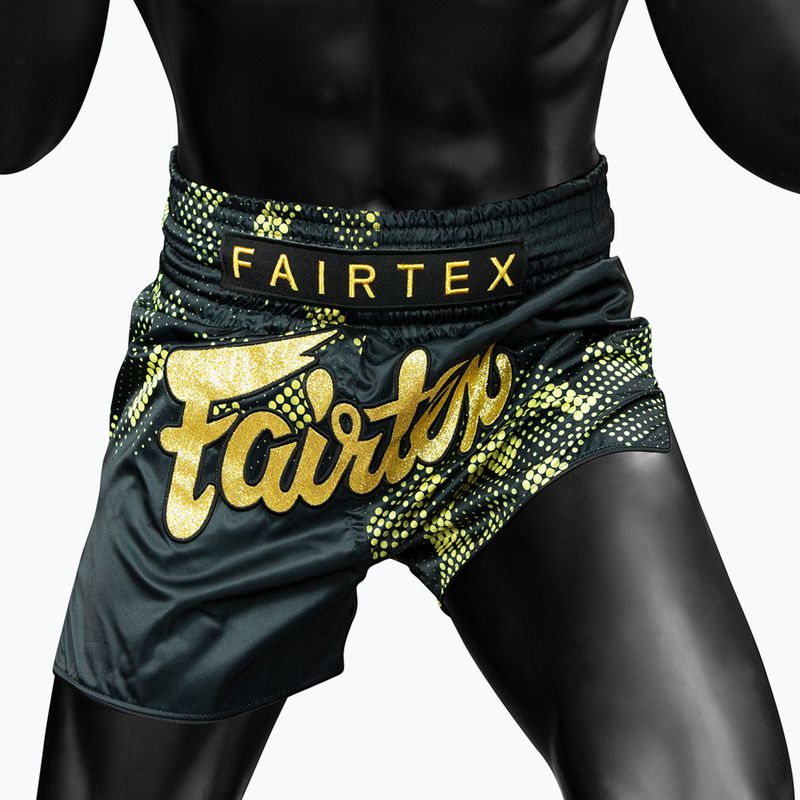 Fairtex Muay Thai S1931 Heart of Gold black/gold training shorts 3