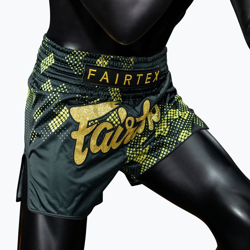 Fairtex Muay Thai S1931 Heart of Gold black/gold training shorts 4