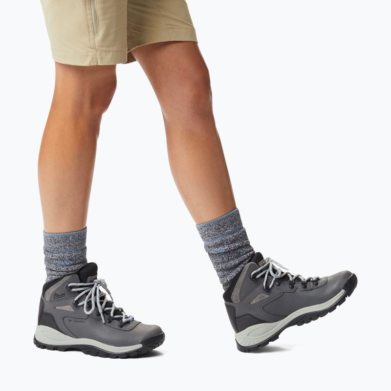 Columbia Newton Ridge Plus quarry/cool wave women's trekking boot 14