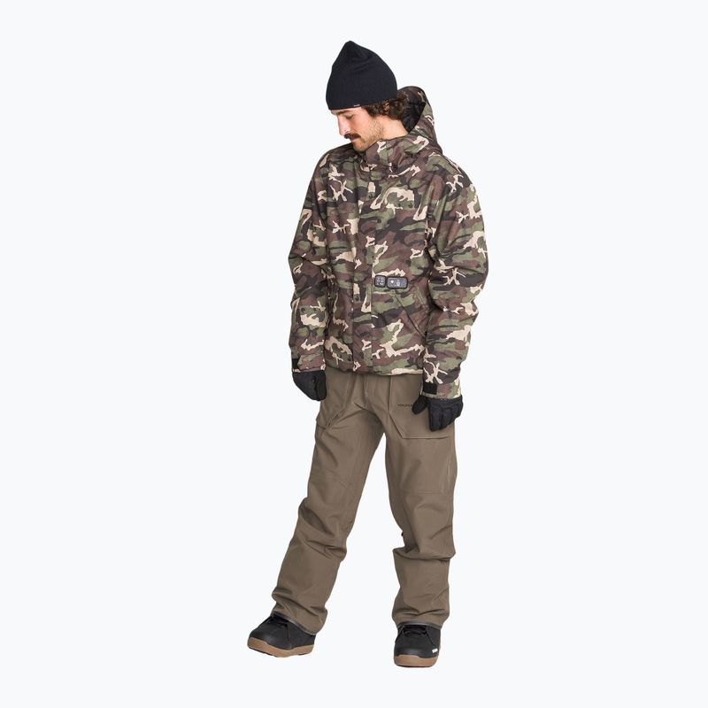 Men's snowboard trousers Volcom Roan Bib Overall teak 4