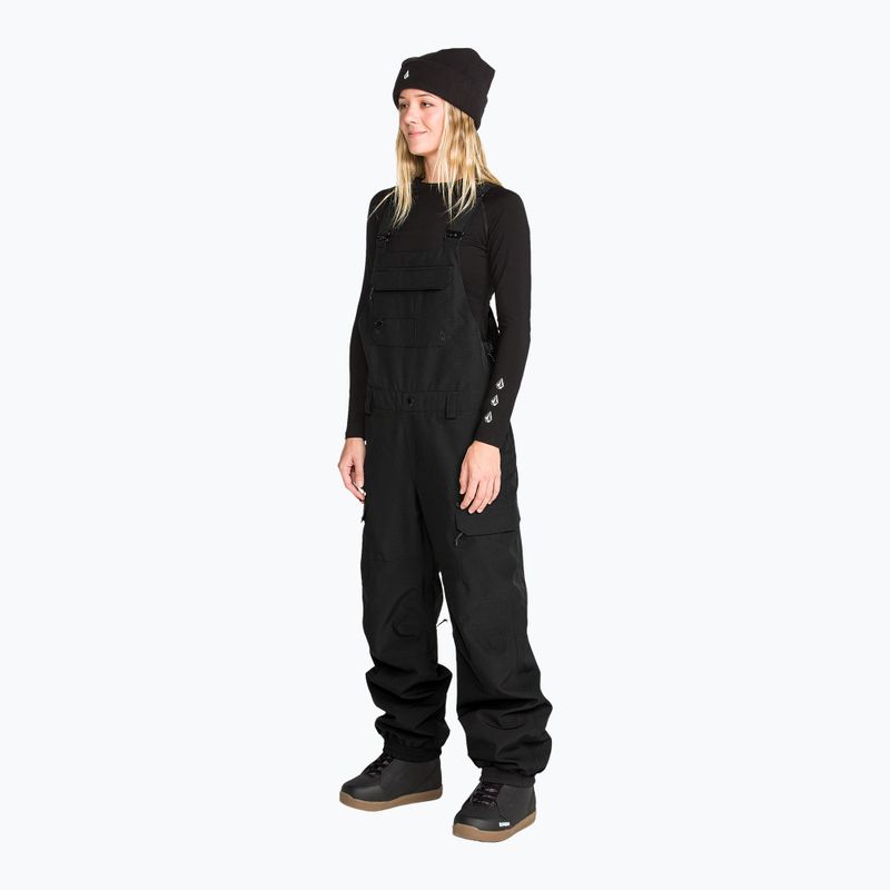 Women's snowboard trousers Volcom Crestron 3D Stretch Bib Overall black