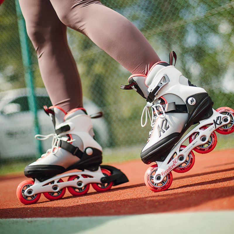 Women's roller skates K2 Freedom Alu 80 W silver 30E0342 8