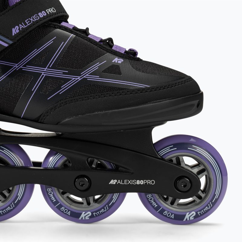 Women's skates K2 Alexis 80 Pro black/lavendar 6