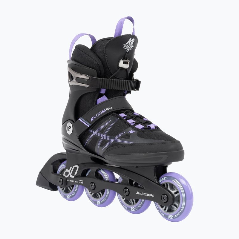 Women's skates K2 Alexis 80 Pro black/lavendar 8
