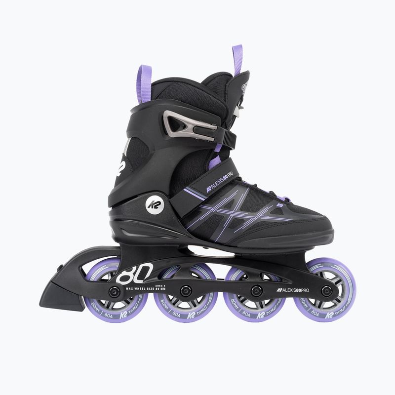 Women's skates K2 Alexis 80 Pro black/lavendar 9