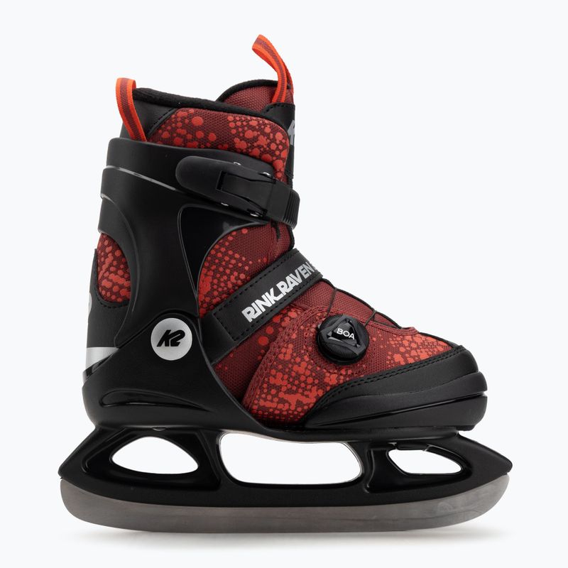 Children's recreational skates K2 Rink Raven Boa Jr red 2