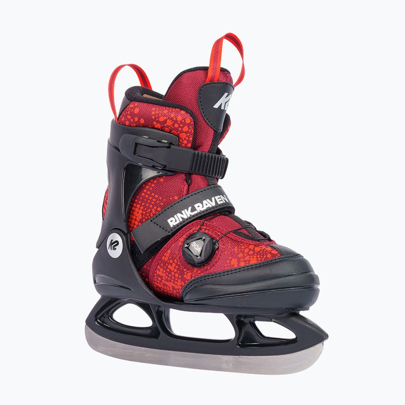 Kids' recreational skates K2 Rink Raven Boa Jr red