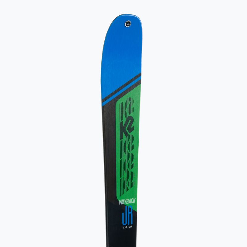 K2 Wayback Jr children's skate ski blue-green 10G0206.101.1 8