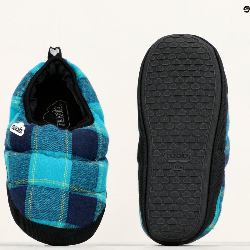 Nuvola Classic Scotland turquoise/blue winter slippers 15