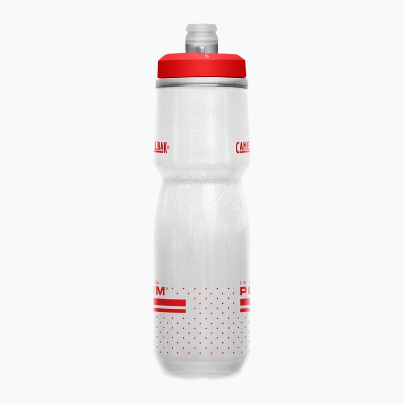 Bicycle bottle CamelBak Podium Chill 710 ml fiery red/white 2