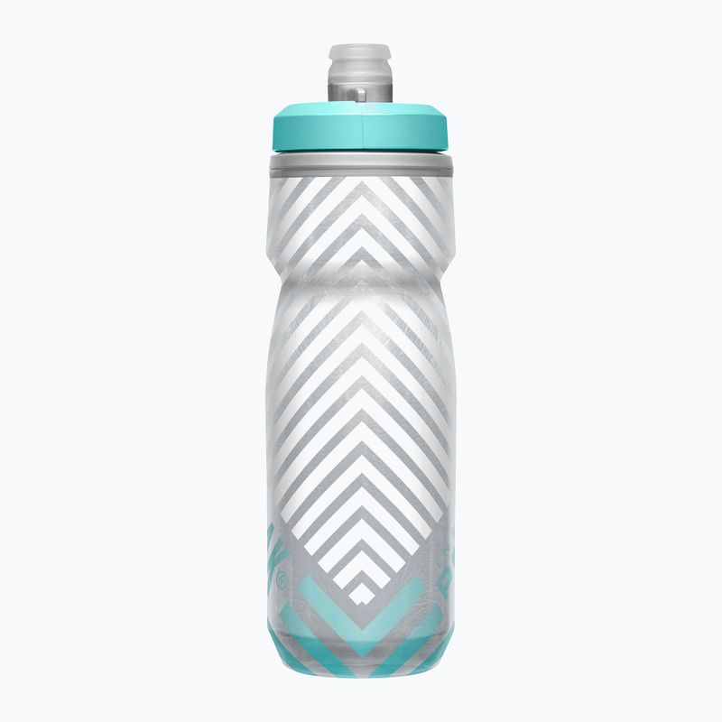 CamelBak Podium Chill 620 ml grey/ teal stripe bicycle bottle 2