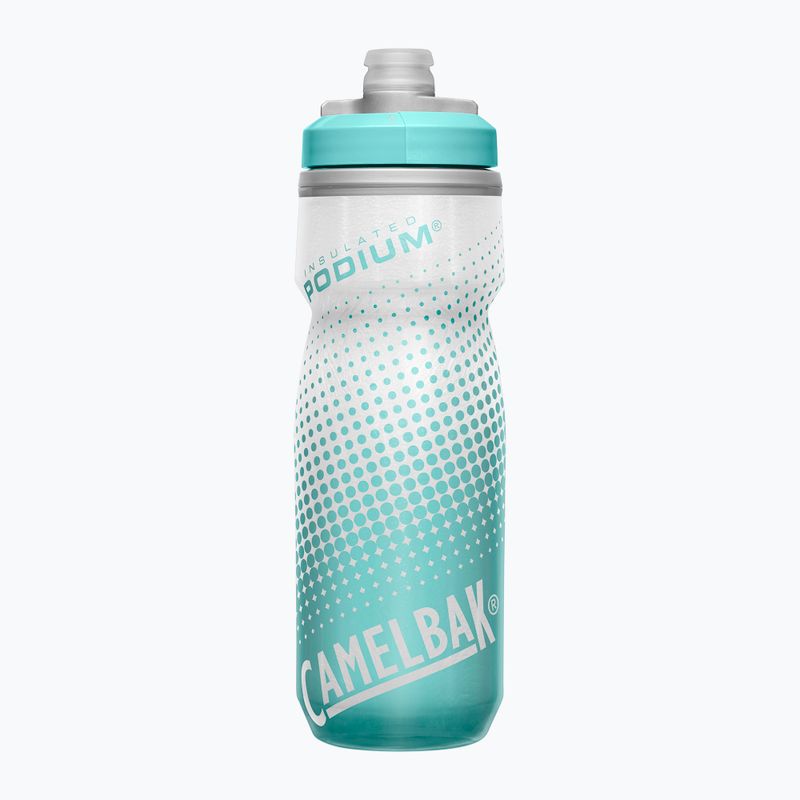 CamelBak Podium Chill 620 ml grey/ teal stripe bicycle bottle 3