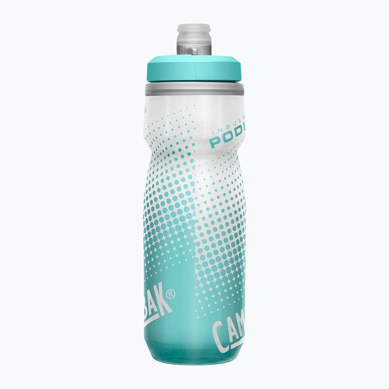 CamelBak Podium Chill 620 ml grey/ teal stripe bicycle bottle 4