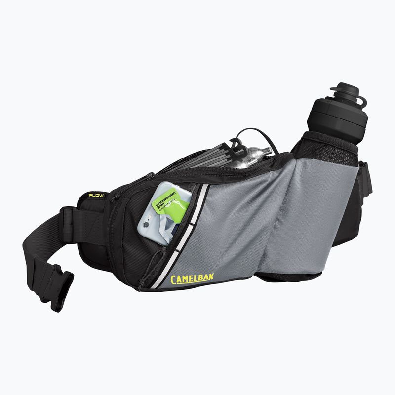 CamelBak Podium Flow bicycle bag with 620 ml bottle silver/lime 3