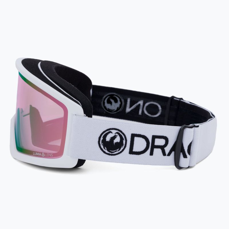 Ski goggles Dragon DX3 OTG white/lumalens pink ion 4