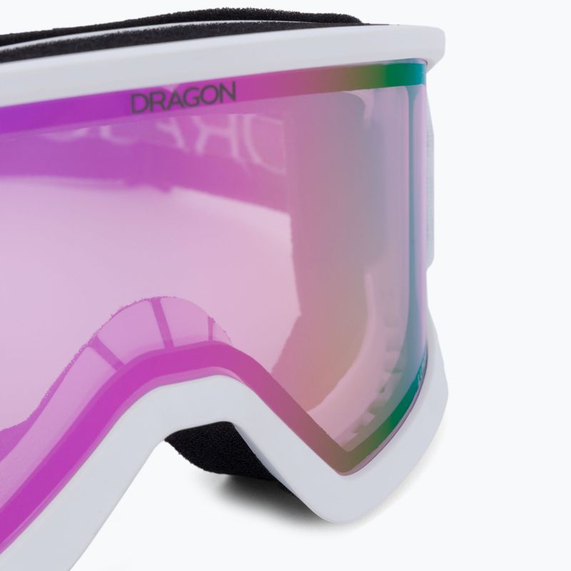 Ski goggles Dragon DX3 OTG white/lumalens pink ion 5