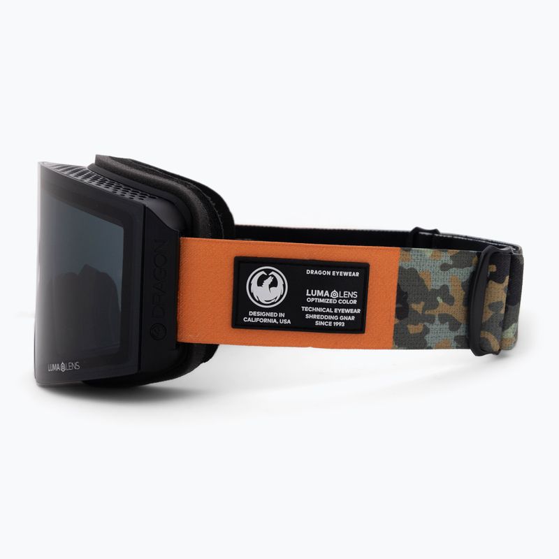 DRAGON RVX OTG ski goggles bush camo/lumalens dark smoke/lumalens amber 43734-310 5