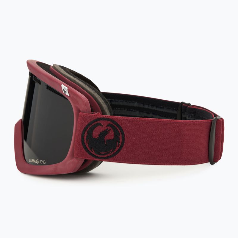 DRAGON D1 OTG cordovan/lumalens midnight+lumalens amber ski goggles 5