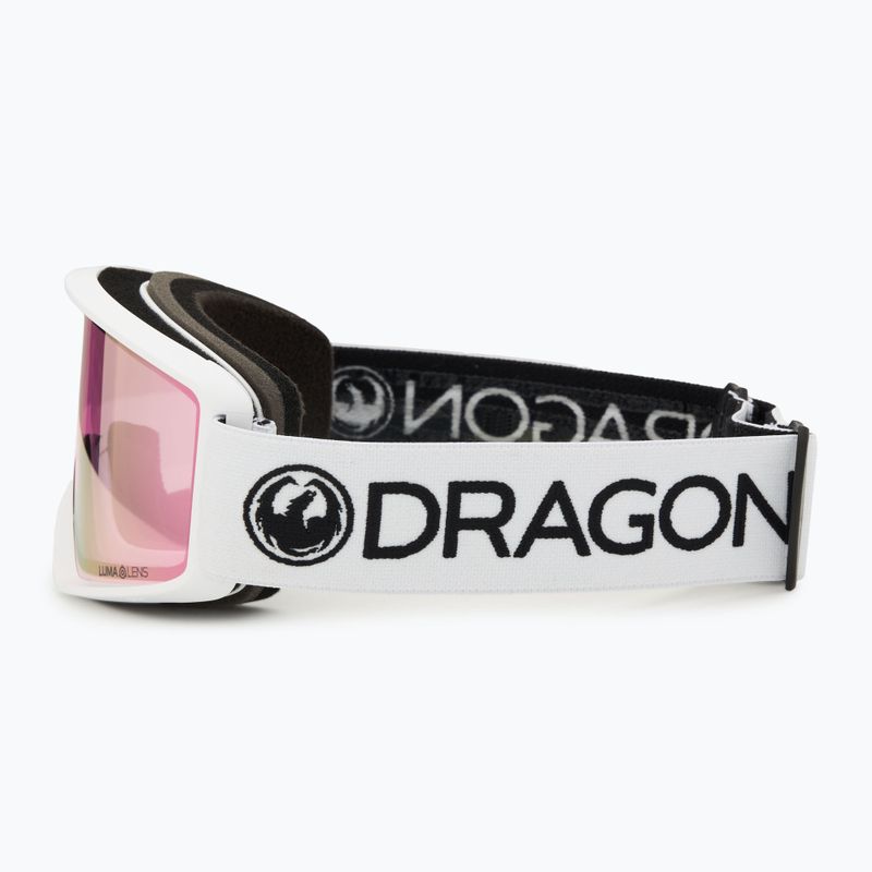 DRAGON DXT OTG ski goggles white/lumalens pink ion 4