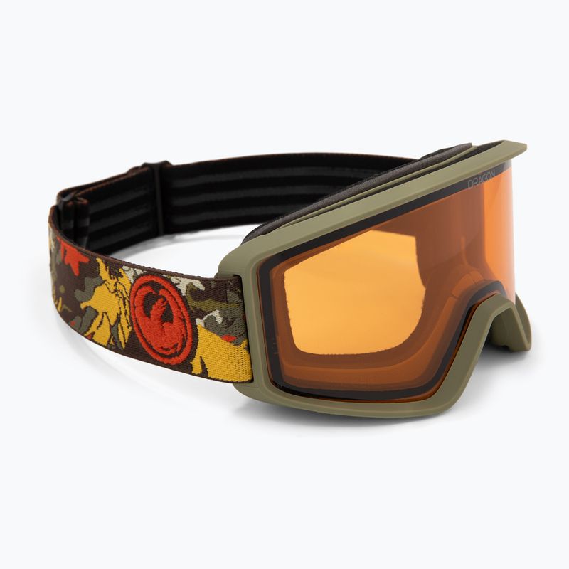 Ski goggles DRAGON DXT OTG leafy camo/lumalens amber