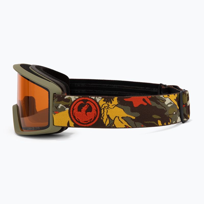 Ski goggles DRAGON DXT OTG leafy camo/lumalens amber 4
