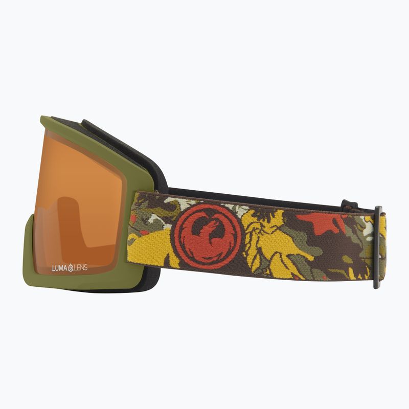 Ski goggles DRAGON DXT OTG leafy camo/lumalens amber 3