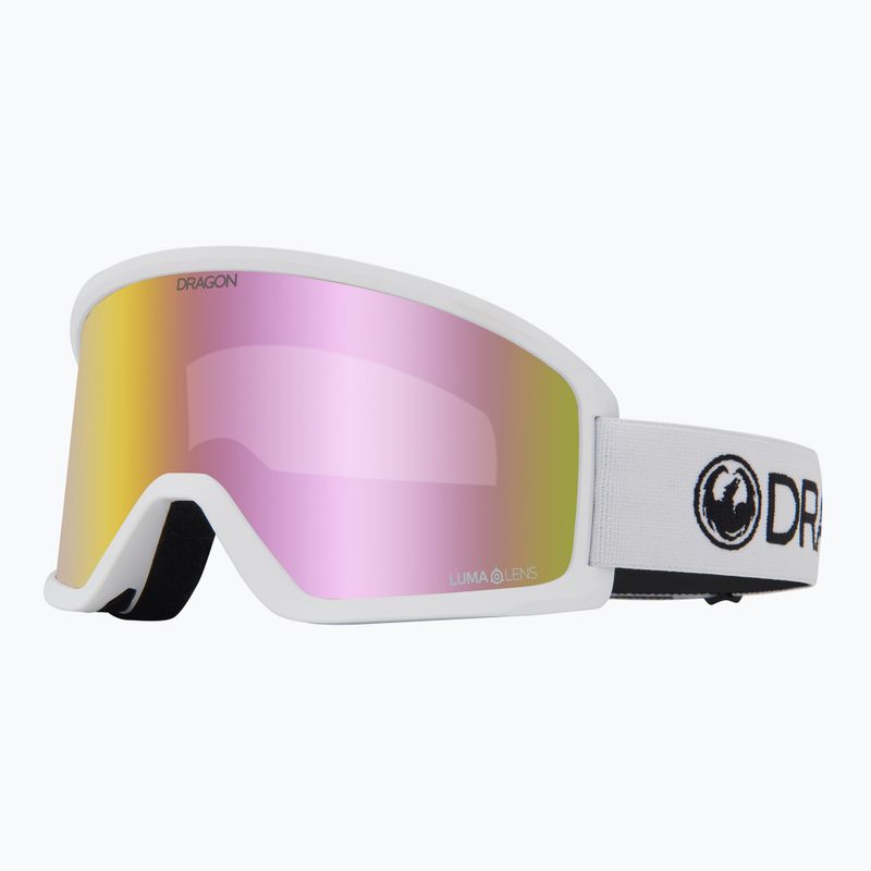 Ski goggles DRAGON DX3 OTG white/lumalens pink ion