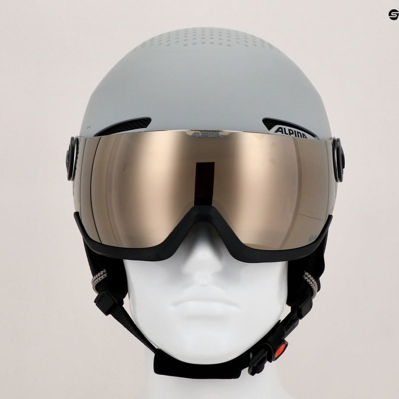 Alpina Arber Visor Q Lite grey matt ski helmet 7