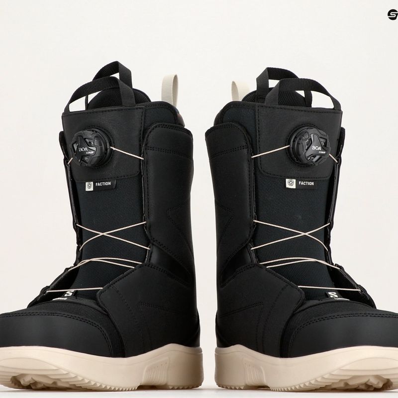 Men's snowboard boots Salomon Faction Boa black/black /rainy day 11