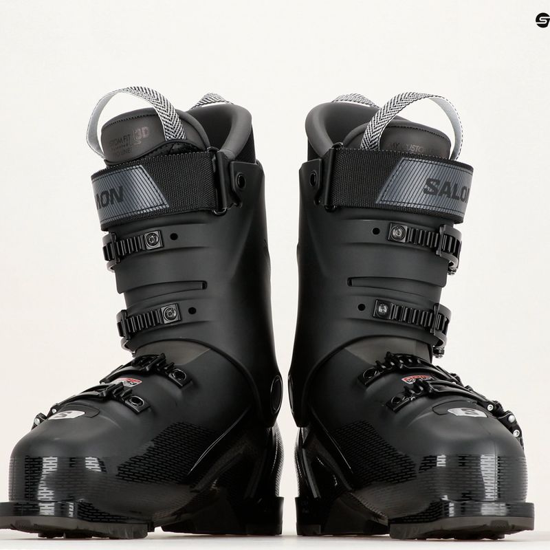 Men's ski boots Salomon S Pro HV 120 black/titanium 1 met./beluga 12