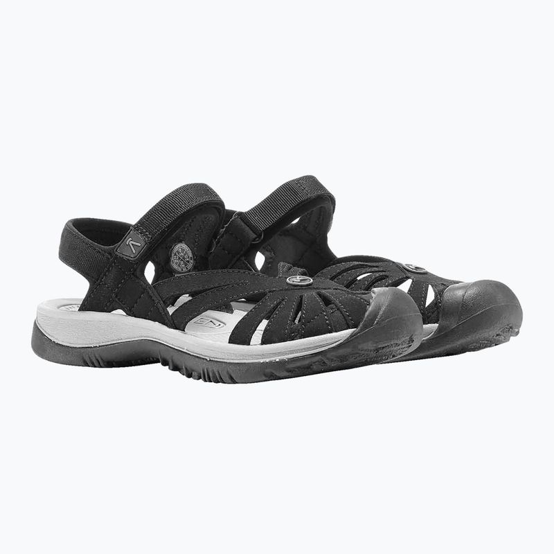 KEEN Rose black/neutral gray women's sandals 8