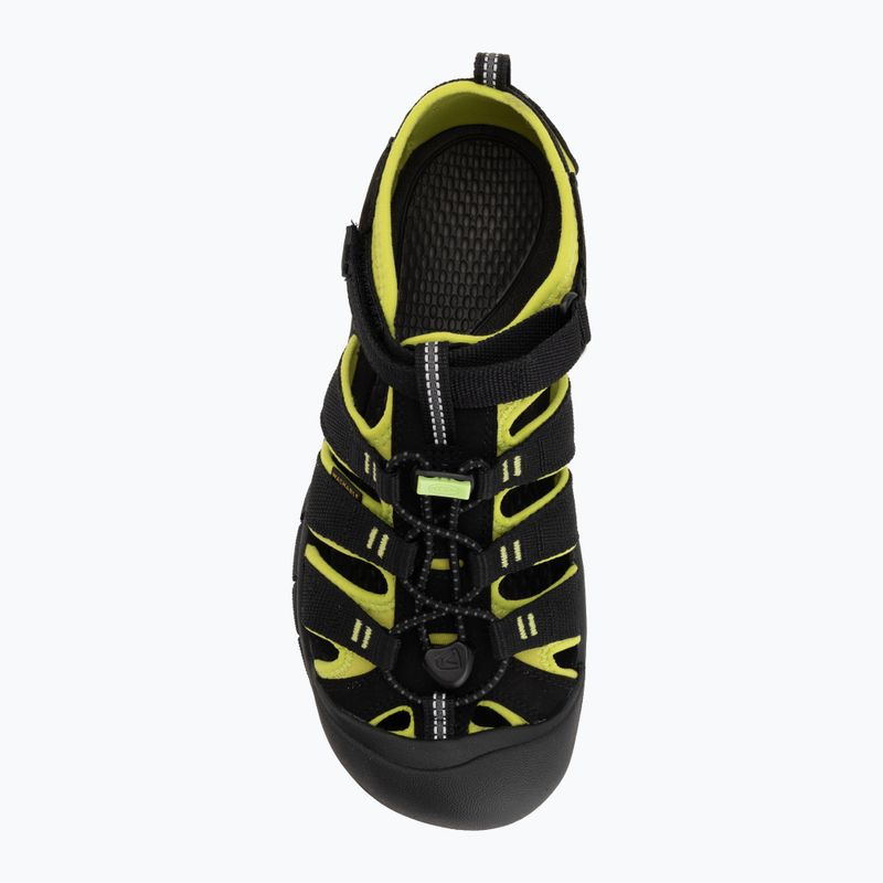 Children's sandals KEEN Newport H2 black/lime green 5