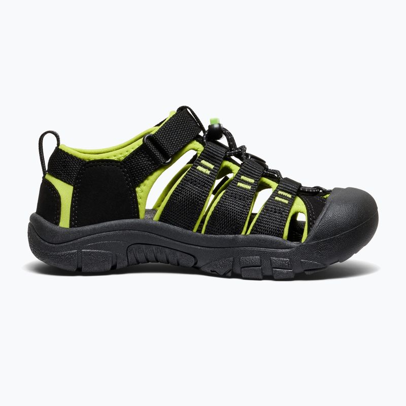 Children's sandals KEEN Newport H2 black/lime green 3