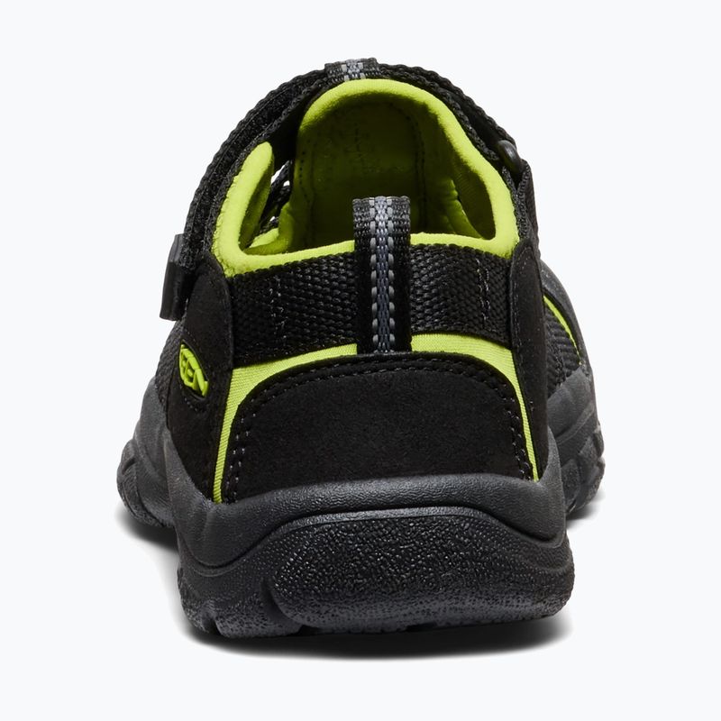Children's sandals KEEN Newport H2 black/lime green 5